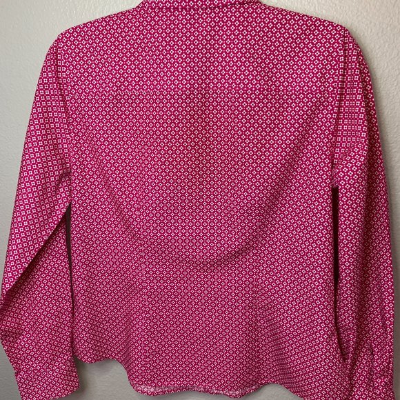 Fuchsia Flower Print Shirt. - Picture 5 of 5